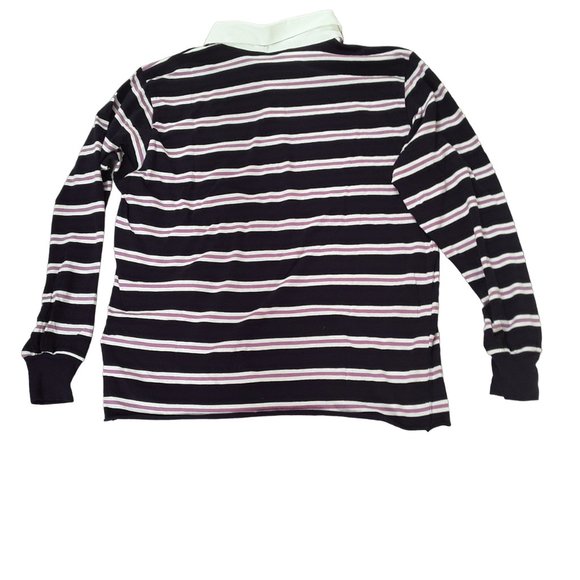 NWT Wild Fable Purple & White Striped Long Sleeve Shirt  / Top / Blouse - Picture 3 of 6